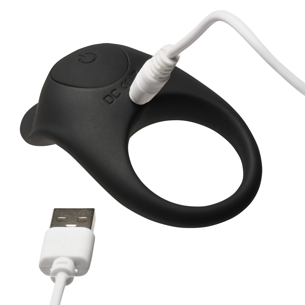 XR BRANDS - BANG! VIBRATING SILICONE COCK RING BLACK