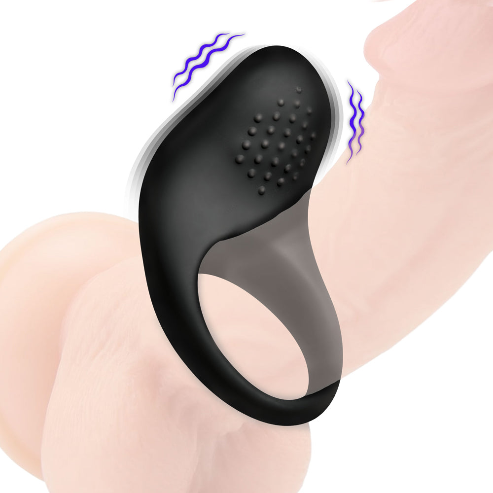 XR BRANDS - BANG! VIBRATING SILICONE COCK RING BLACK