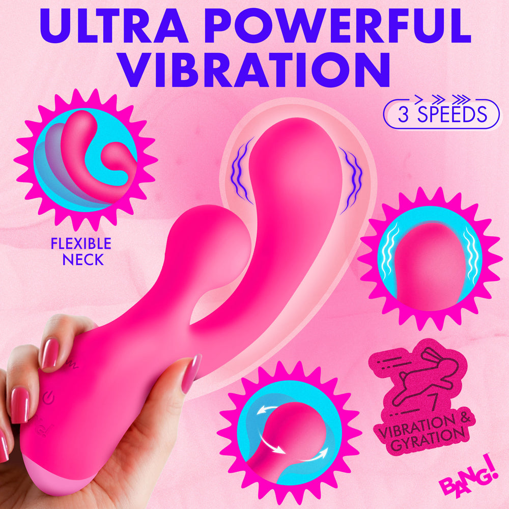XR BRANDS - BANG! GYRO RABBIT SILICONE VIBRATOR