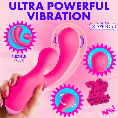 XR BRANDS - BANG! GYRO RABBIT SILICONE VIBRATOR