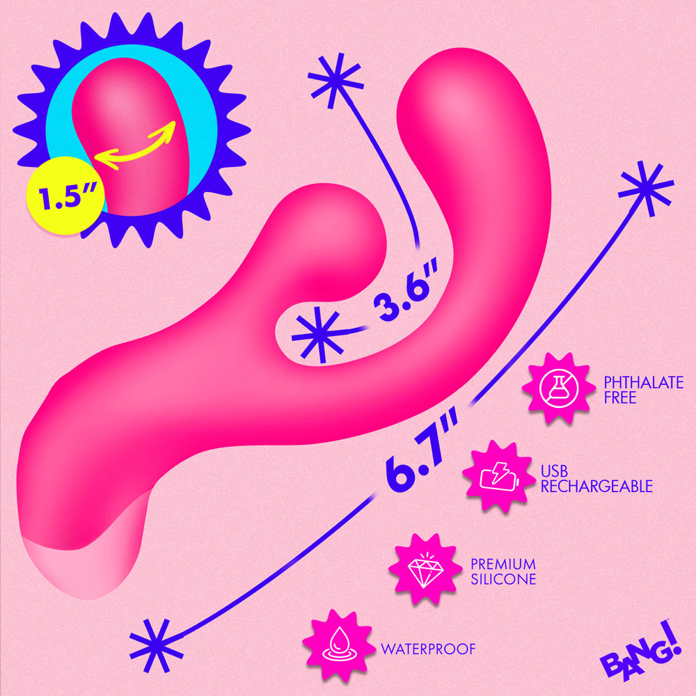 XR BRANDS - BANG! GYRO RABBIT SILICONE VIBRATOR