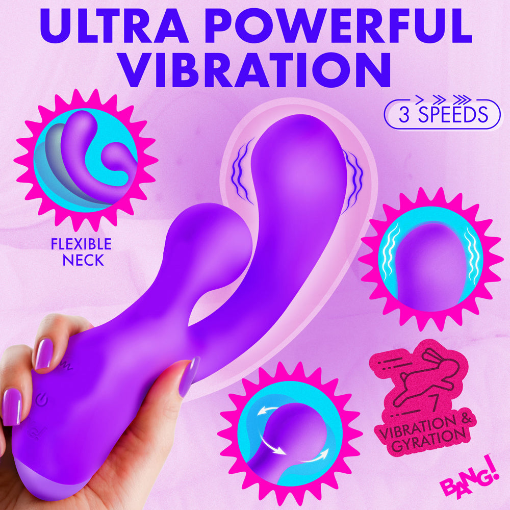 XR BRANDS - BANG! GYRO RABBIT SILICONE VIBRATOR