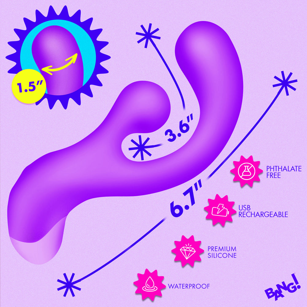 XR BRANDS - BANG! GYRO RABBIT SILICONE VIBRATOR