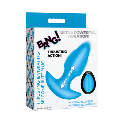 XR BRANDS - BANG! THRUSTING & VIBRATING SILICONE BUTT PLUG