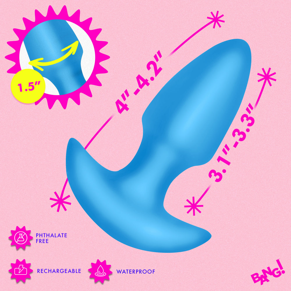 XR BRANDS - BANG! THRUSTING & VIBRATING SILICONE BUTT PLUG