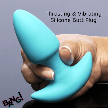 XR BRANDS - BANG! THRUSTING & VIBRATING SILICONE BUTT PLUG