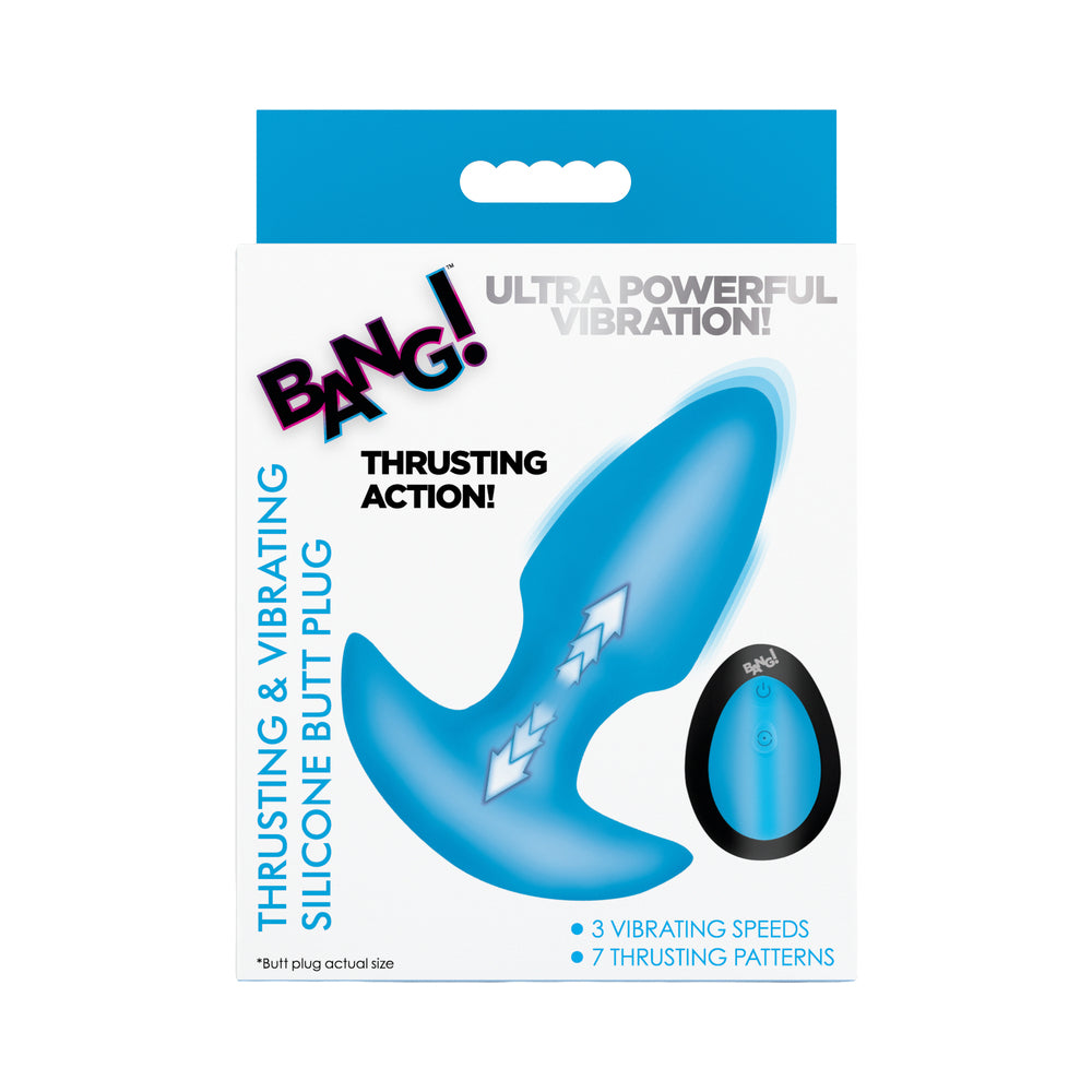 XR BRANDS - BANG! THRUSTING & VIBRATING SILICONE BUTT PLUG