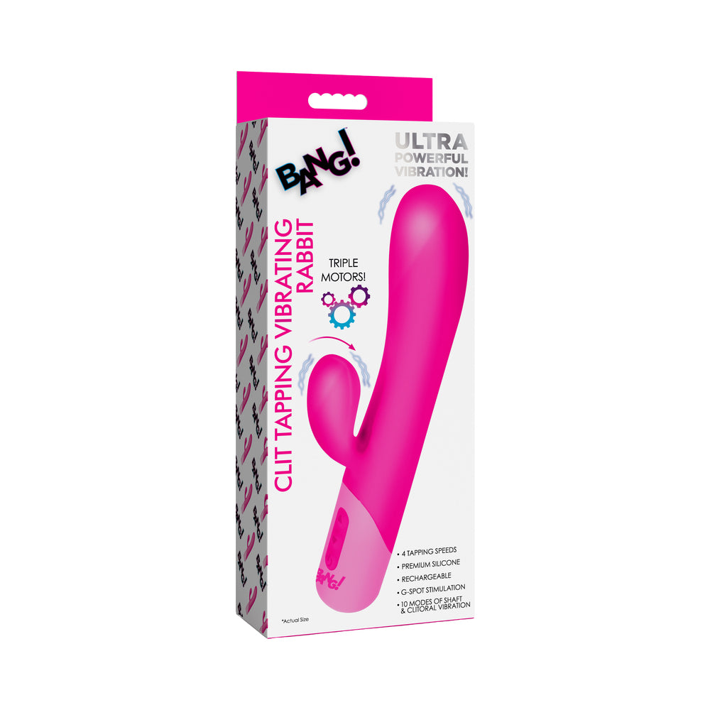 XR BRANDS - BANG! CLIT TAPPING VIBRATING RABBIT PINK