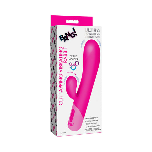 XR BRANDS - BANG! CLIT TAPPING VIBRATING RABBIT PINK