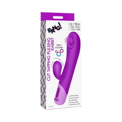 XR BRANDS - BANG! CLIT TAPPING PULSING RABBIT PURPLE