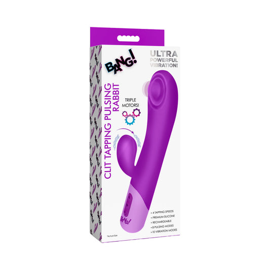 XR BRANDS - BANG! CLIT TAPPING PULSING RABBIT PURPLE