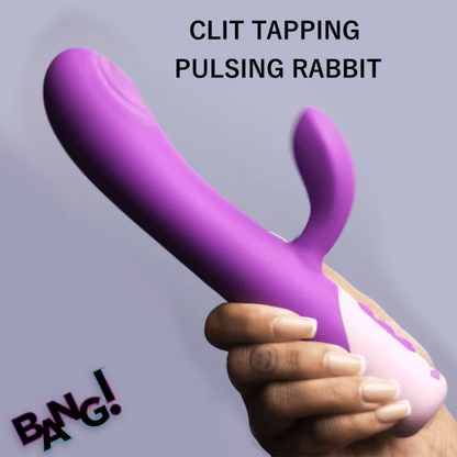 XR BRANDS - BANG! CLIT TAPPING PULSING RABBIT PURPLE
