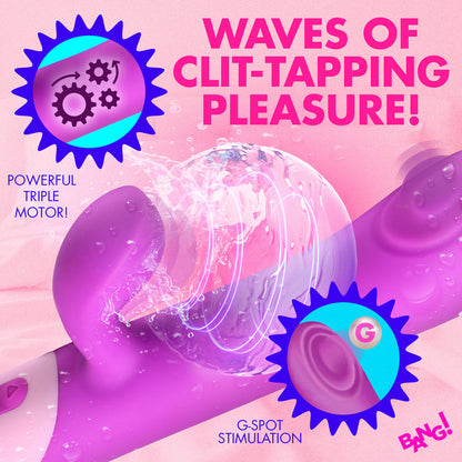XR BRANDS - BANG! CLIT TAPPING PULSING RABBIT PURPLE