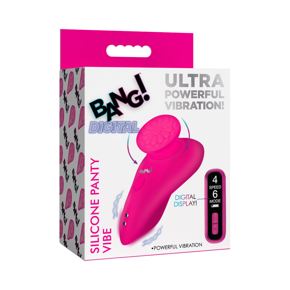 XR BRANDS - BANG! SILICONE PANTY VIBE WITH DIGITAL REMOTE