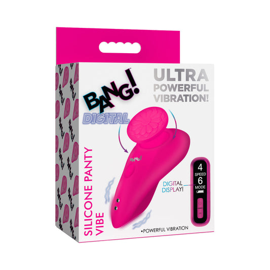 XR BRANDS - BANG! SILICONE PANTY VIBE WITH DIGITAL REMOTE