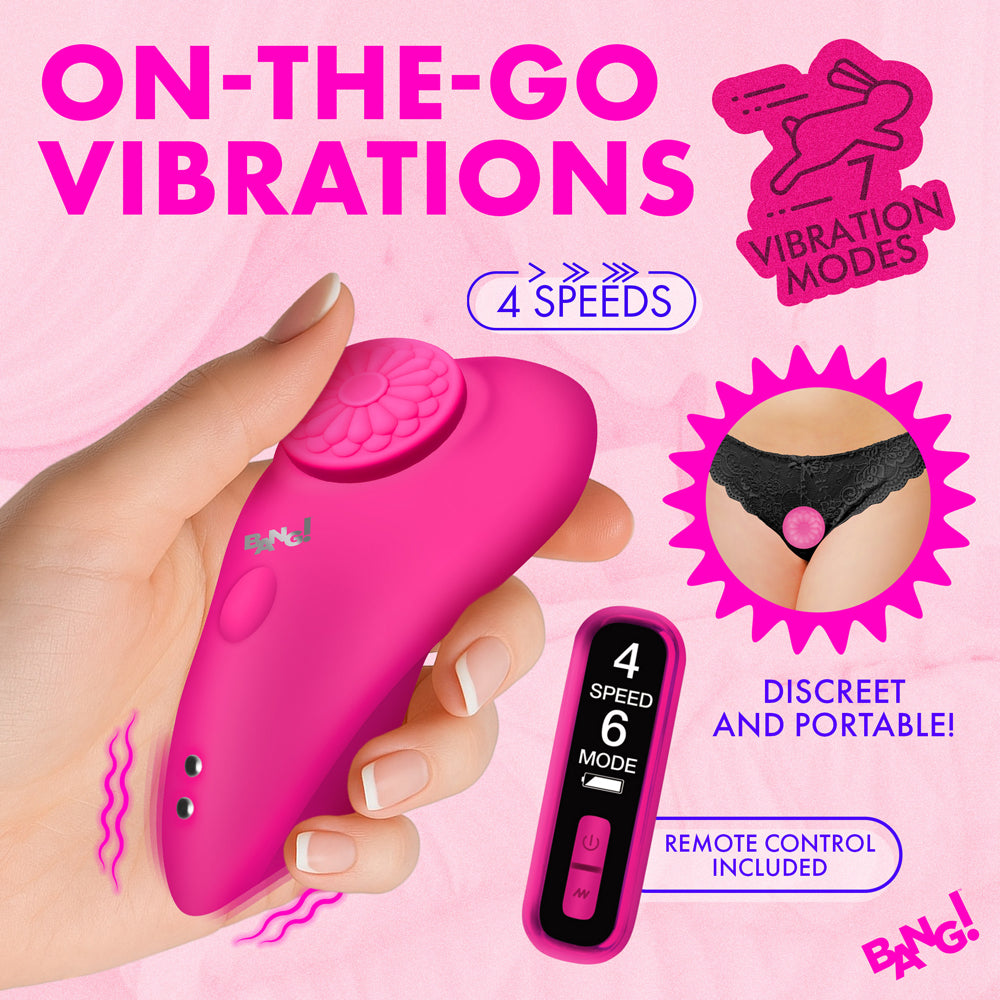 XR BRANDS - BANG! SILICONE PANTY VIBE WITH DIGITAL REMOTE