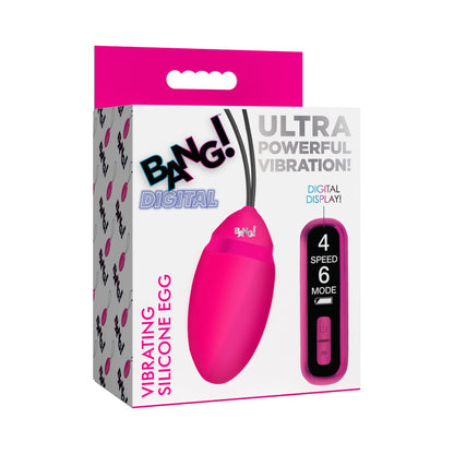 XR BRANDS - BANG! VIBRATING SILICONE EGG WITH DIGITAL REMOTE