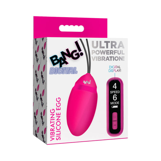 XR BRANDS - BANG! VIBRATING SILICONE EGG WITH DIGITAL REMOTE