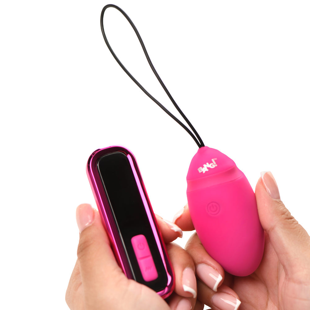 XR BRANDS - BANG! VIBRATING SILICONE EGG WITH DIGITAL REMOTE