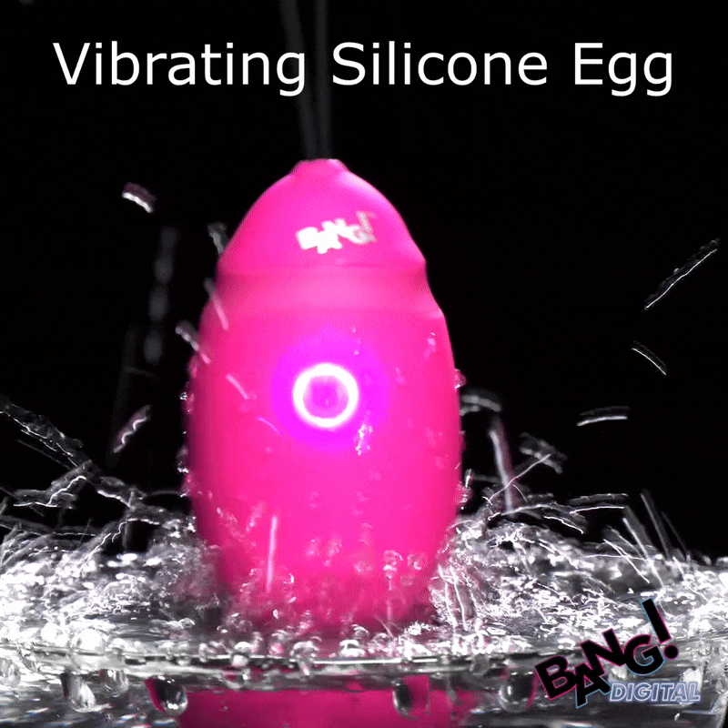 XR BRANDS - BANG! VIBRATING SILICONE EGG WITH DIGITAL REMOTE