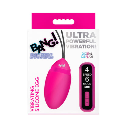 XR BRANDS - BANG! VIBRATING SILICONE EGG WITH DIGITAL REMOTE