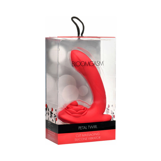 XR BRANDS - BLOOMGASM PETAL TWIRL CLIT MASSAGING SILICONE VIBRATOR