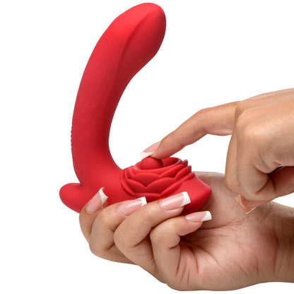 XR BRANDS - BLOOMGASM PETAL TWIRL CLIT MASSAGING SILICONE VIBRATOR