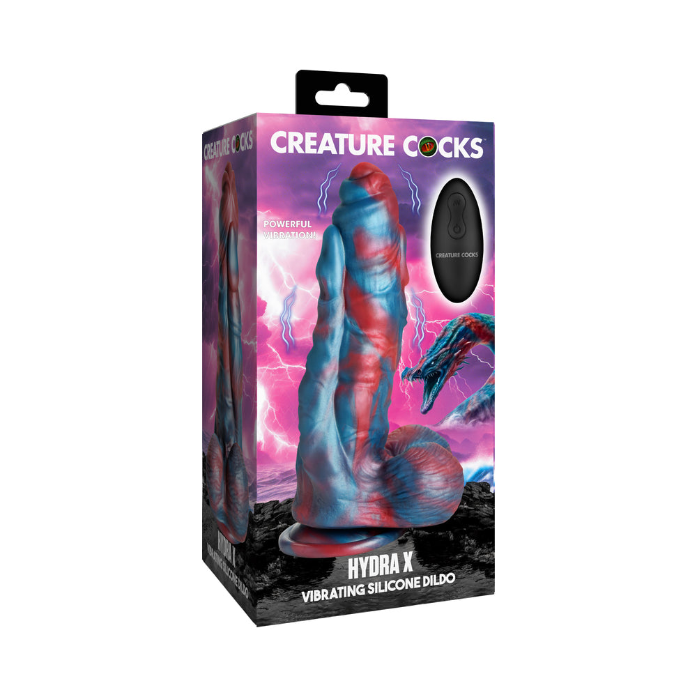 XR BRANDS - CREATURE COCKS HYDRA X VIBRATING SILICONE DILDO