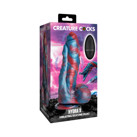 XR BRANDS - CREATURE COCKS HYDRA X VIBRATING SILICONE DILDO