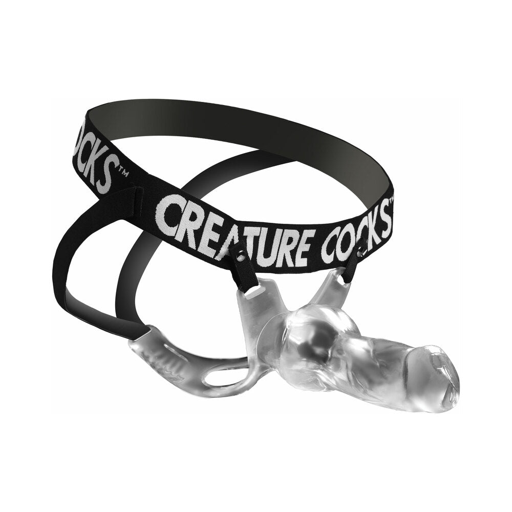 XR BRANDS - CREATURE COCKS SNOW WOLF HOLLOW STRAP-ON WITH HARNESS