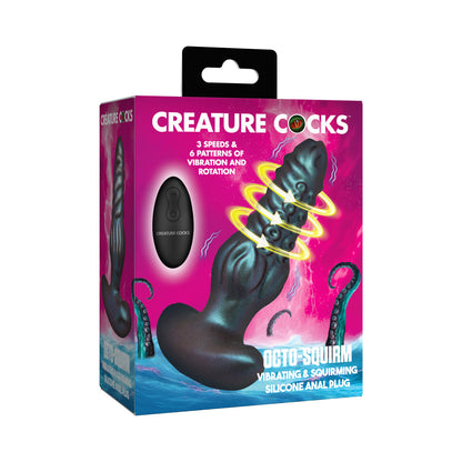 XR BRANDS - CREATURE COCKS OCTO-SQUIRM VIBRATING & SQUIRMING SILICONE ANAL PLUG