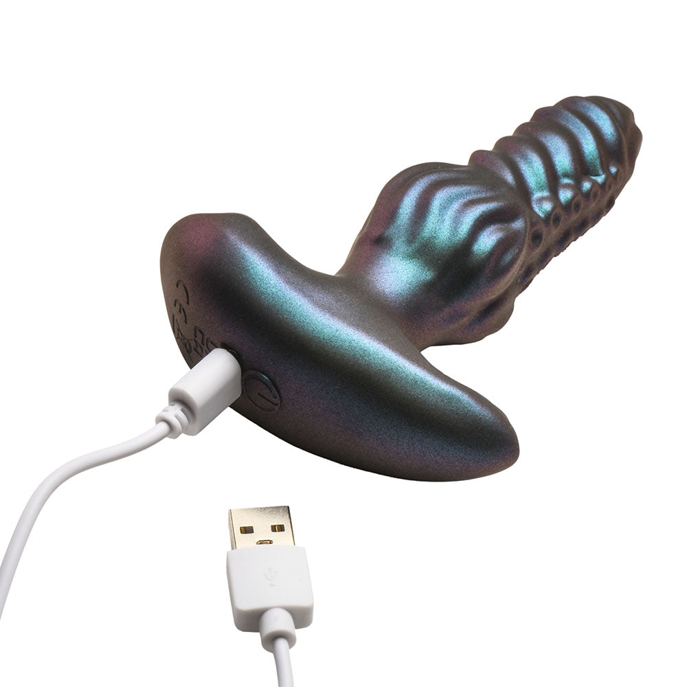 XR BRANDS - CREATURE COCKS OCTO-SQUIRM VIBRATING & SQUIRMING SILICONE ANAL PLUG