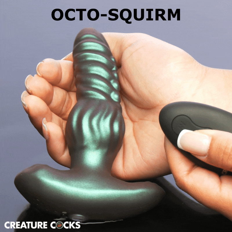 XR BRANDS - CREATURE COCKS OCTO-SQUIRM VIBRATING & SQUIRMING SILICONE ANAL PLUG