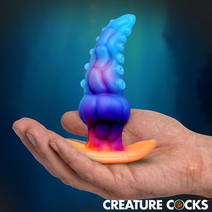 XR BRANDS - CREATURE COCKS GLOWTOPUS GLOW-IN-THE-DARK SILICONE ANAL PLUG
