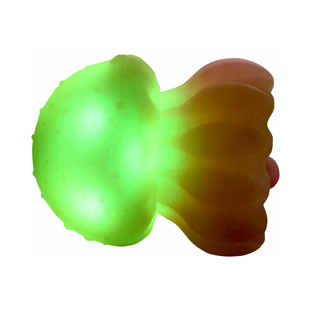 XR BRANDS - CREATURE CUTIES GLOW JELLY LICKING & VIBRATING STIMULATOR
