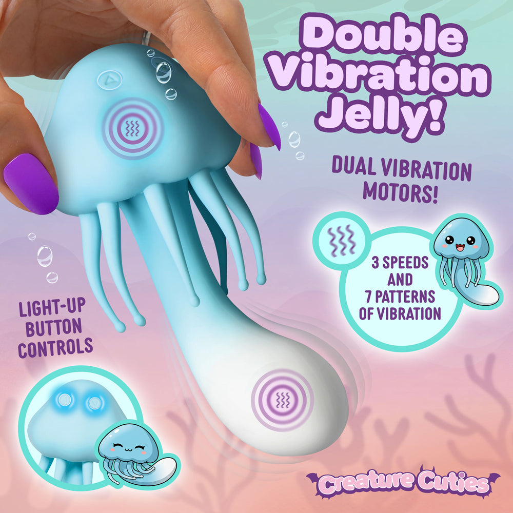 XR BRANDS - CREATURE CUTIES JELLYFISH SILICONE VIBRATOR