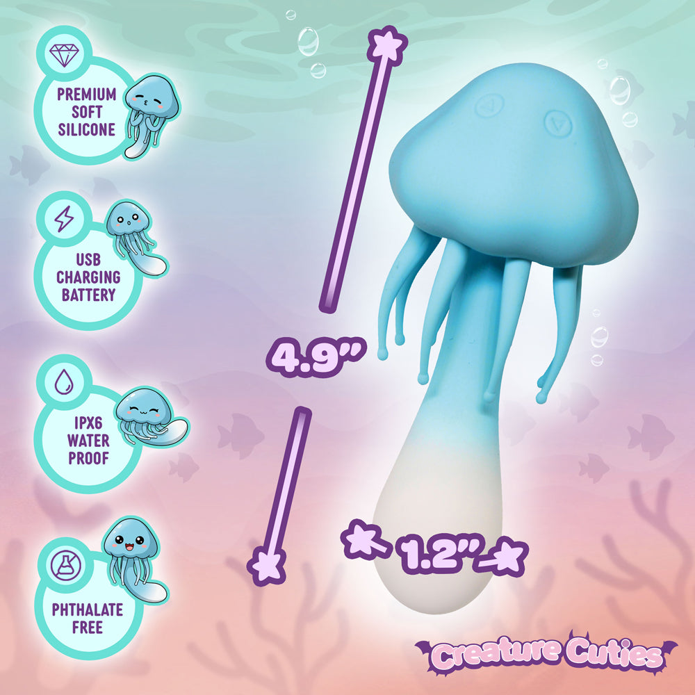 XR BRANDS - CREATURE CUTIES JELLYFISH SILICONE VIBRATOR