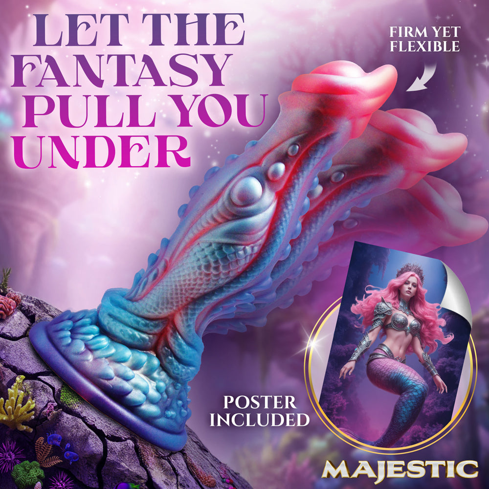 XR BRANDS - MAJESTIC DELPHINE MERMAID SILICONE DILDO