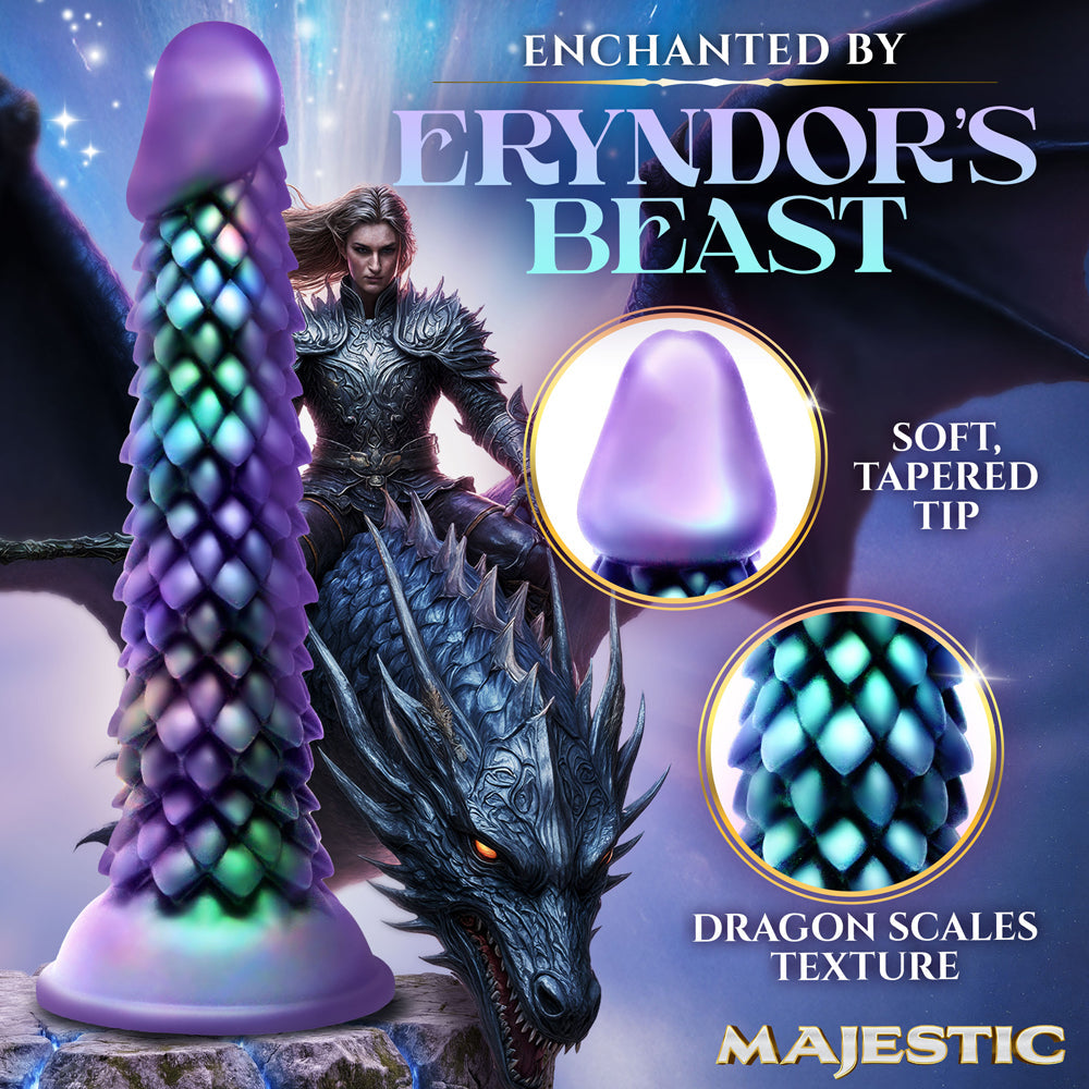 XR BRANDS - MAJESTIC ERYNDOR DRAGON SILICONE DILDO