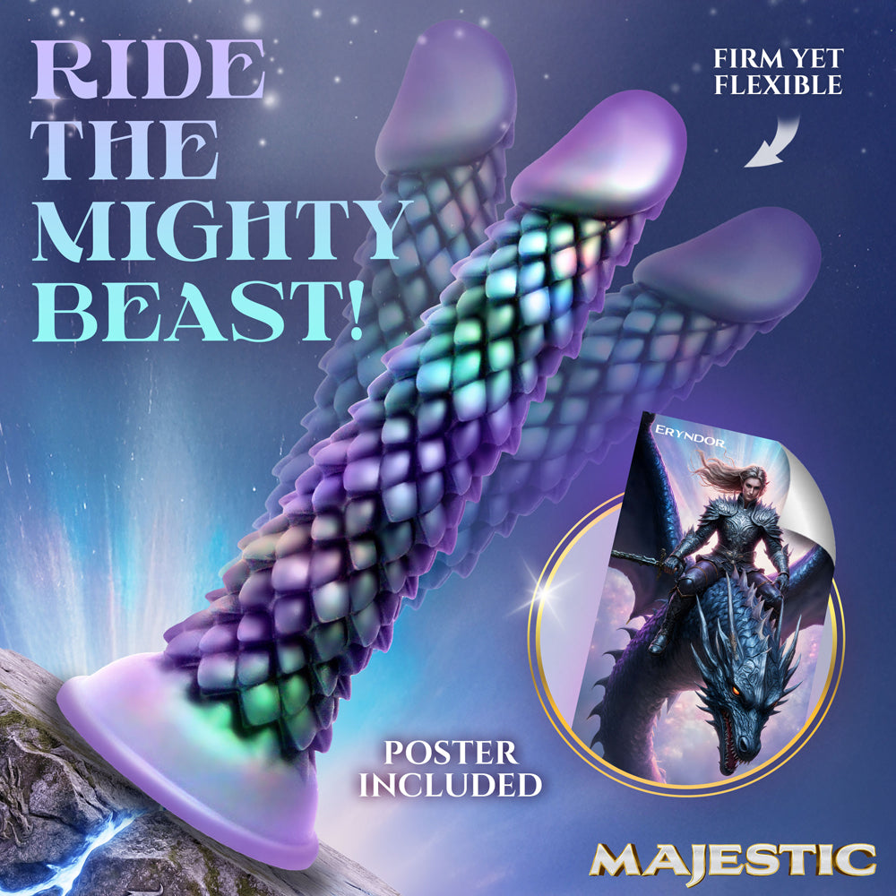 XR BRANDS - MAJESTIC ERYNDOR DRAGON SILICONE DILDO