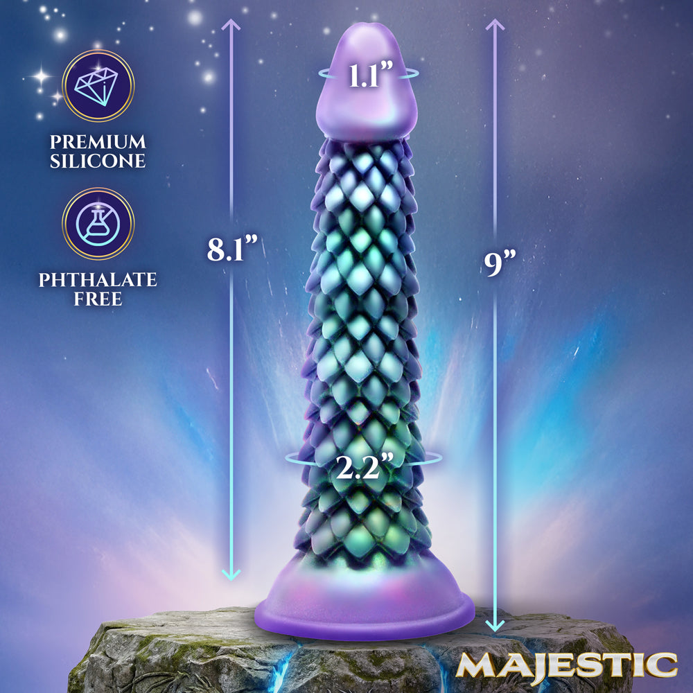 XR BRANDS - MAJESTIC ERYNDOR DRAGON SILICONE DILDO