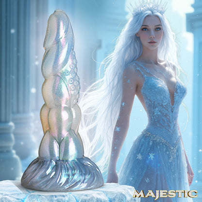 XR BRANDS - MAJESTIC CRYSTA SILICONE DILDO