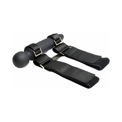 XR BRANDS - MASTER SERIES THUNDERSTICK THIGH STRAP VIBRATING WAND WITH HARNESS
