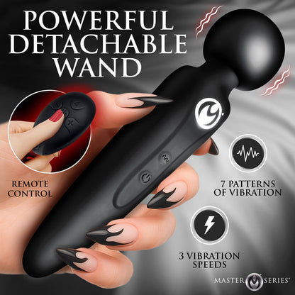 XR BRANDS - MASTER SERIES THUNDERSTICK THIGH STRAP VIBRATING WAND WITH HARNESS