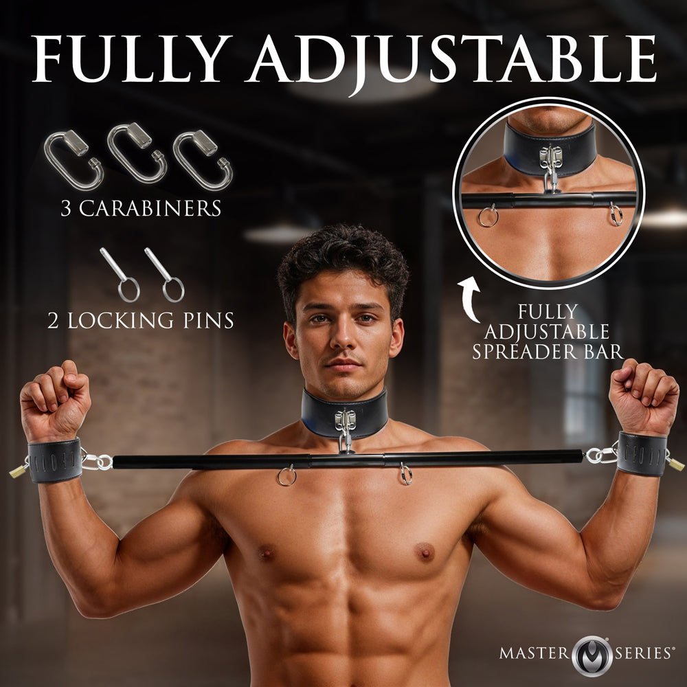 XR BRANDS - MASTER SERIES SPREADER BAR WITH COLLAR