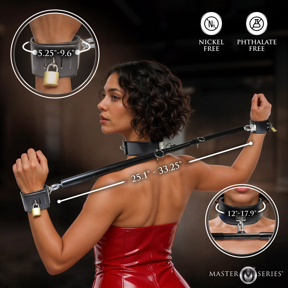 XR BRANDS - MASTER SERIES SPREADER BAR WITH COLLAR