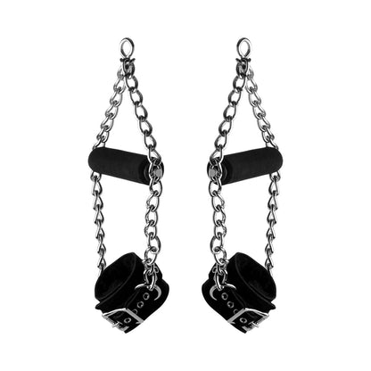 XR BRANDS - STRICT LEATHER FUR LINED NUBUCK SUSPENSION CUFFS WITH GRIP
