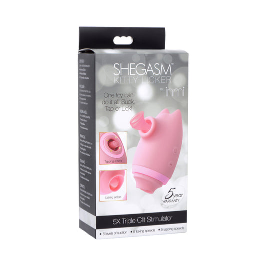 XR BRANDS - SHEGASM KITTY LICKER 5X 3-IN-1 CLIT STIMULATOR
