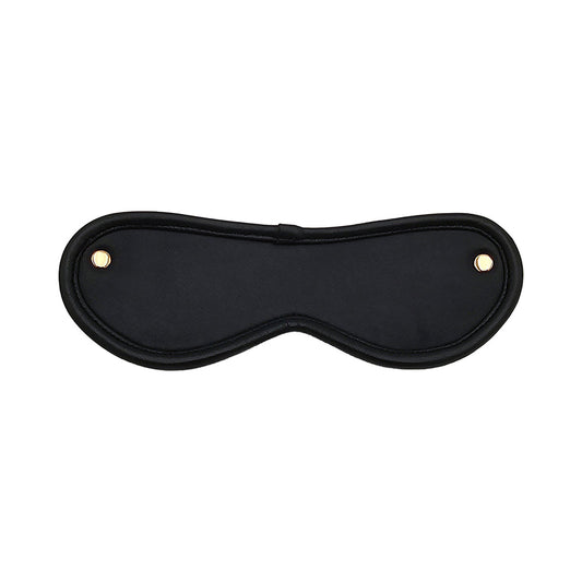 ROUGE GARMENTS - ROUGE LEATHER BLINDFOLD BLACK WITH GOLD ACCESSORIES