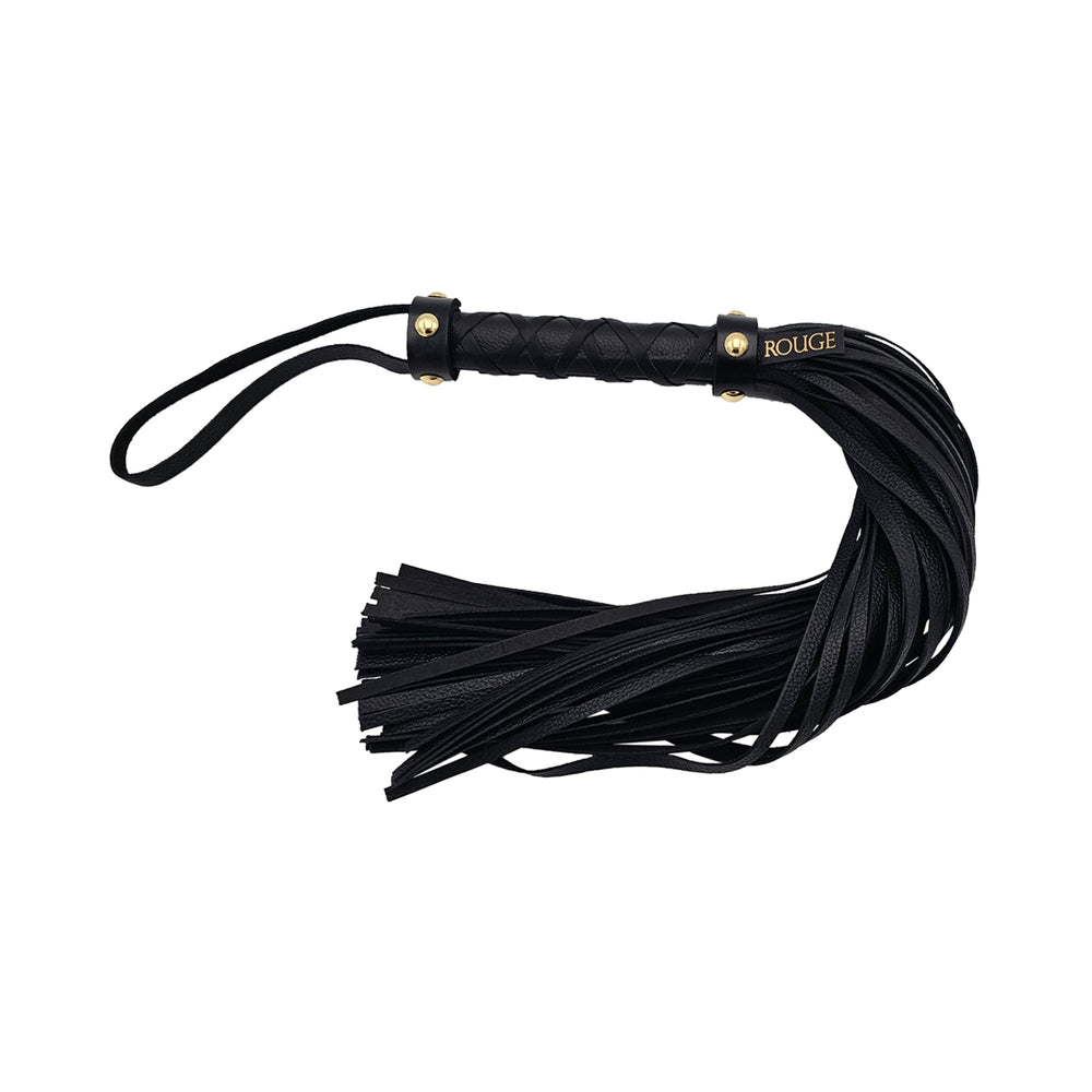 ROUGE GARMENTS - ROUGE LEATHER FLOGGER BLACK WITH GOLD ACCESSORIES